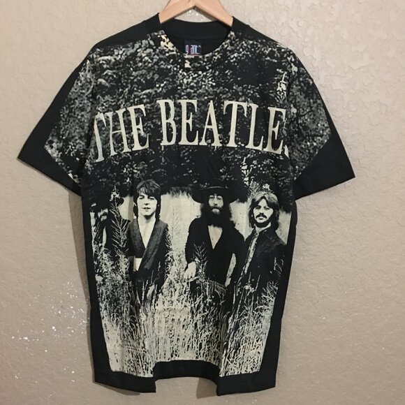 The Beatles Apple Corps All Over Print T-Shirt Large (Tag XL) Giant Modern - Picture 1 of 5